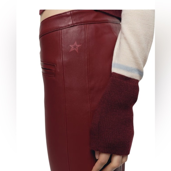 Perfect Moment H&M NWT 
Burgundy boot-cut genuine leather pants - Picture 7 of 14